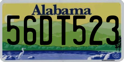 AL license plate 56DT523