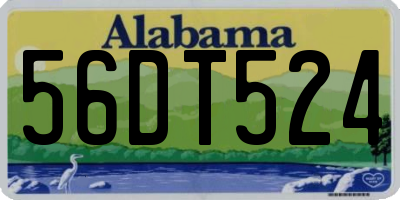 AL license plate 56DT524