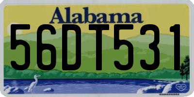 AL license plate 56DT531