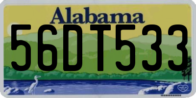 AL license plate 56DT533