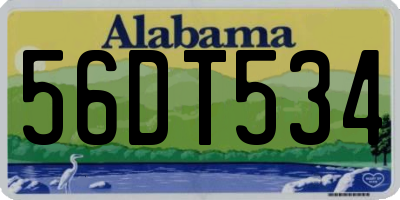 AL license plate 56DT534