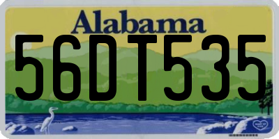 AL license plate 56DT535