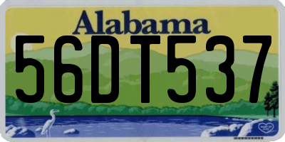 AL license plate 56DT537