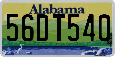 AL license plate 56DT540
