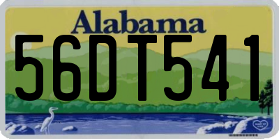 AL license plate 56DT541