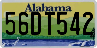 AL license plate 56DT542