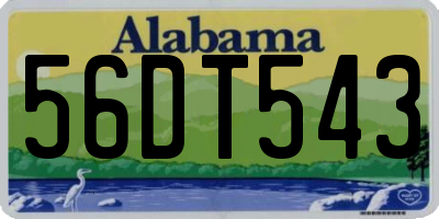 AL license plate 56DT543