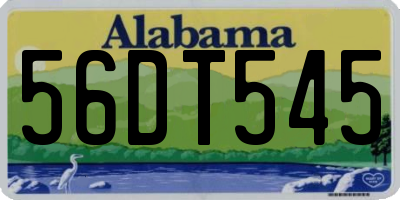 AL license plate 56DT545