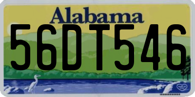 AL license plate 56DT546