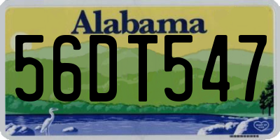 AL license plate 56DT547
