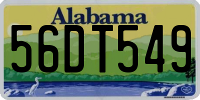 AL license plate 56DT549