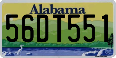 AL license plate 56DT551