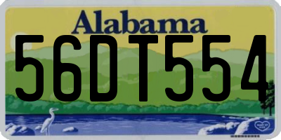 AL license plate 56DT554