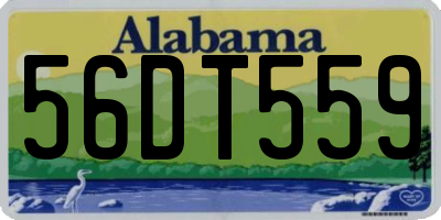 AL license plate 56DT559