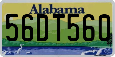 AL license plate 56DT560