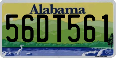 AL license plate 56DT561