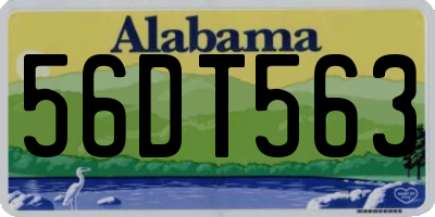 AL license plate 56DT563
