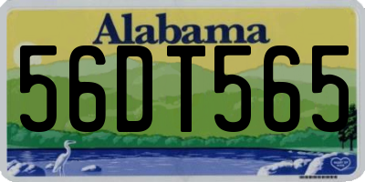 AL license plate 56DT565