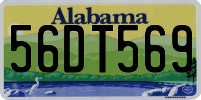 AL license plate 56DT569