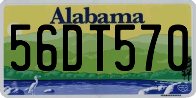 AL license plate 56DT570
