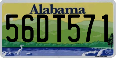 AL license plate 56DT571