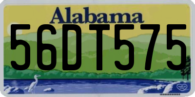 AL license plate 56DT575