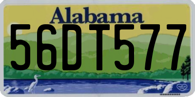 AL license plate 56DT577