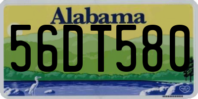 AL license plate 56DT580