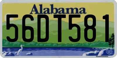 AL license plate 56DT581