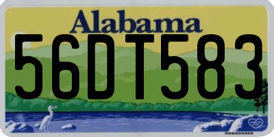 AL license plate 56DT583