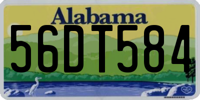 AL license plate 56DT584