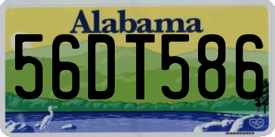 AL license plate 56DT586
