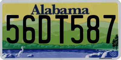AL license plate 56DT587