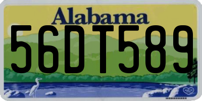 AL license plate 56DT589