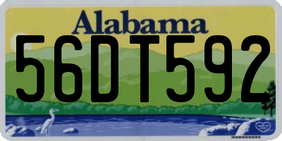 AL license plate 56DT592
