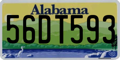 AL license plate 56DT593