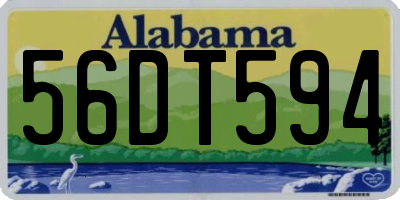 AL license plate 56DT594