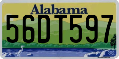 AL license plate 56DT597