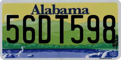 AL license plate 56DT598