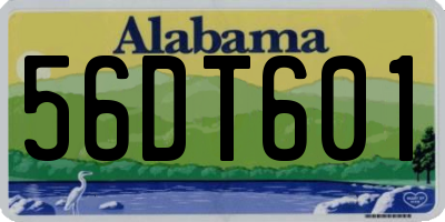 AL license plate 56DT601