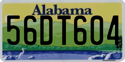 AL license plate 56DT604