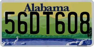 AL license plate 56DT608
