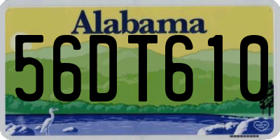 AL license plate 56DT610
