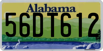 AL license plate 56DT612
