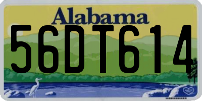 AL license plate 56DT614