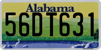 AL license plate 56DT631