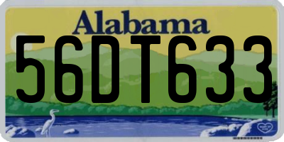 AL license plate 56DT633