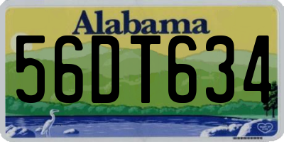 AL license plate 56DT634