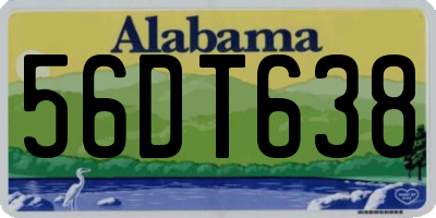 AL license plate 56DT638