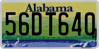 AL license plate 56DT640